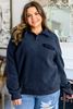 Immagine di PLUS SIZE NAVY BLUE FLEECE PULLOVER